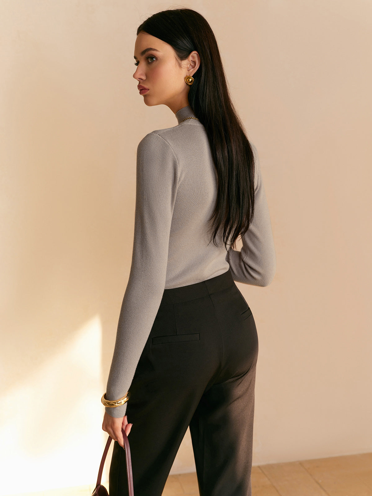 Maisie | Women’s Spring Comfortable Mock Neck Top