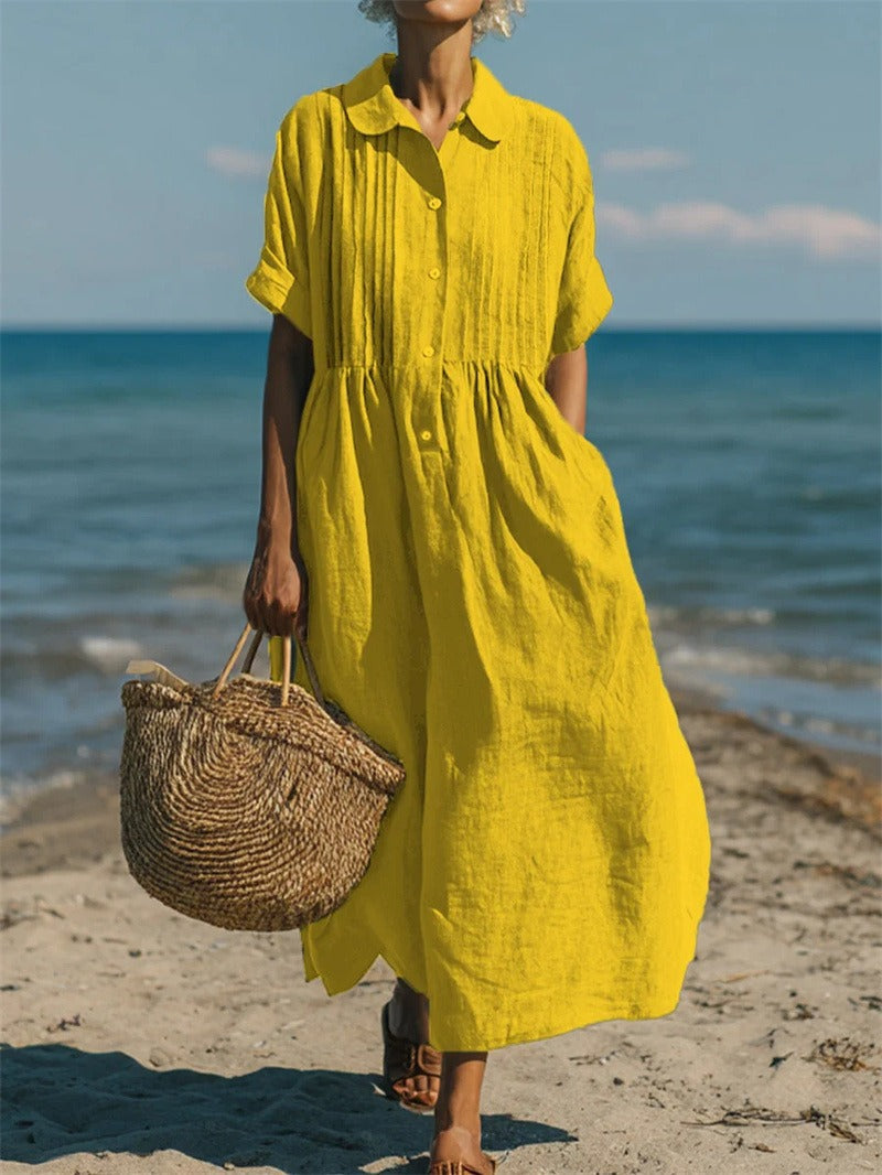 Alice™ | Cotton Button Shirt Dress