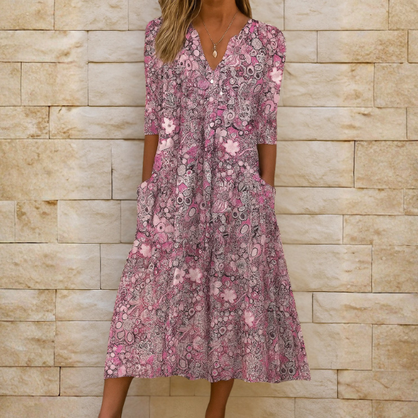 OLIVIA | ELEGANT DRESS WITH V-NECK