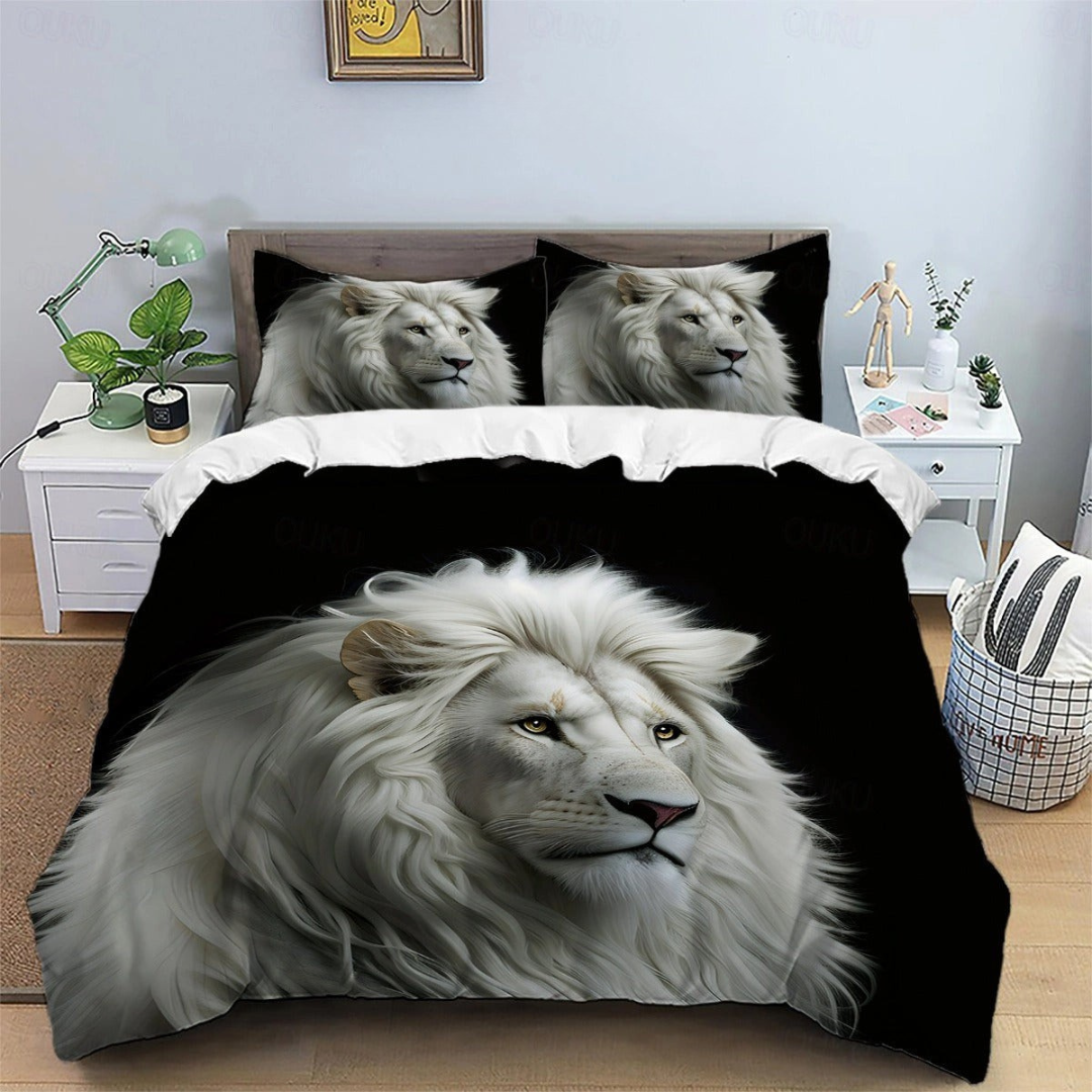 Dreamvera – Safari Lion Bedding Set, Duvet Cover & Pillowcases