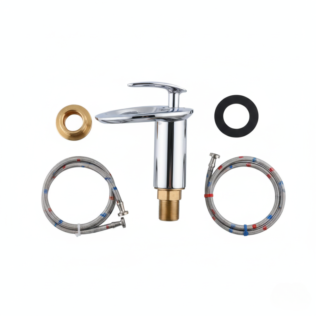 Copperflow – Waterfall Bathroom Faucet, Single Hole