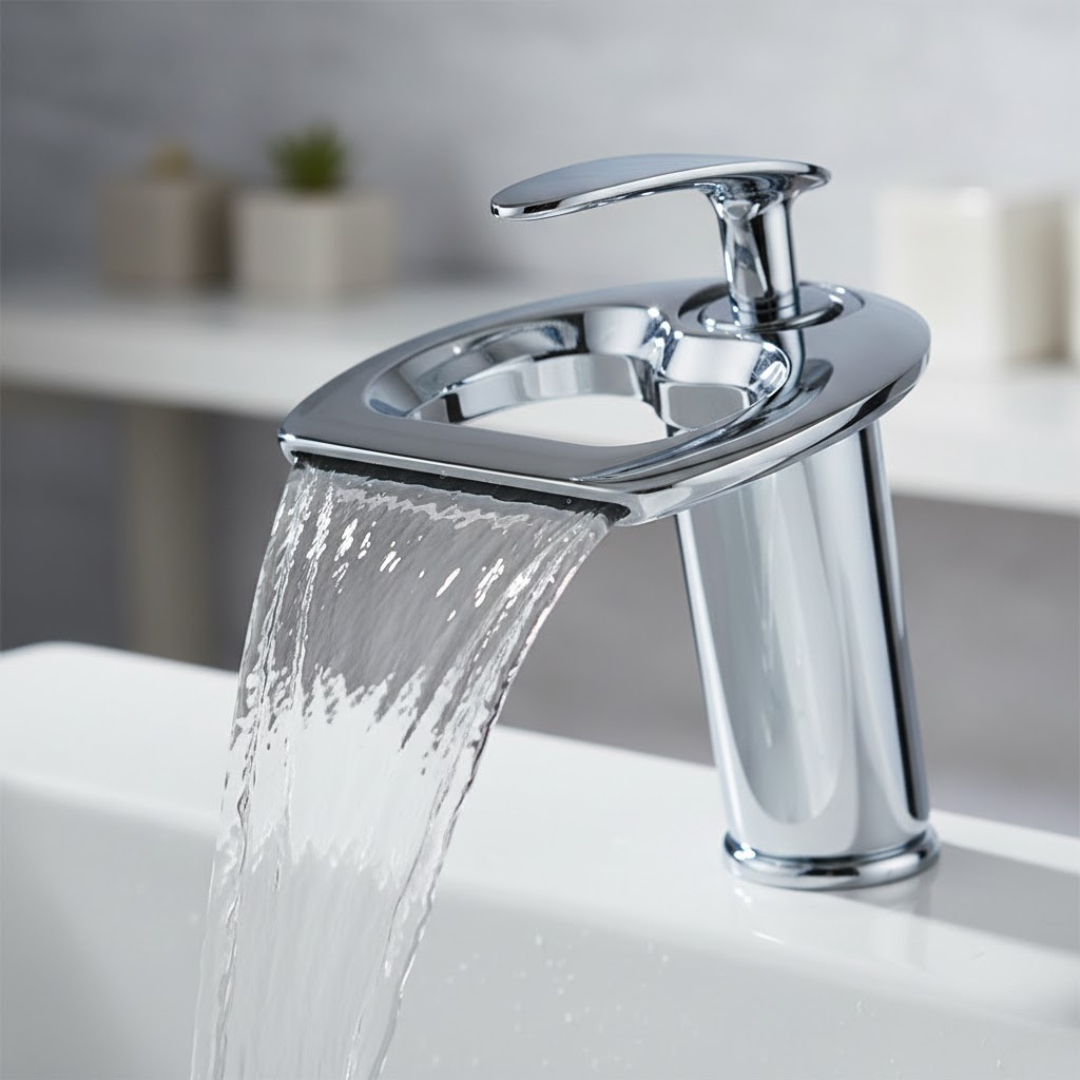 Copperflow – Waterfall Bathroom Faucet, Single Hole
