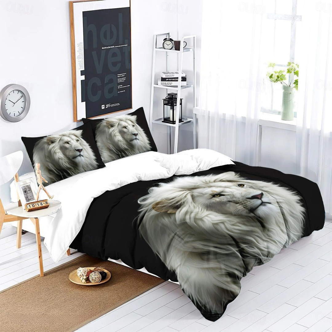 Dreamvera – Safari Lion Bedding Set, Duvet Cover & Pillowcases