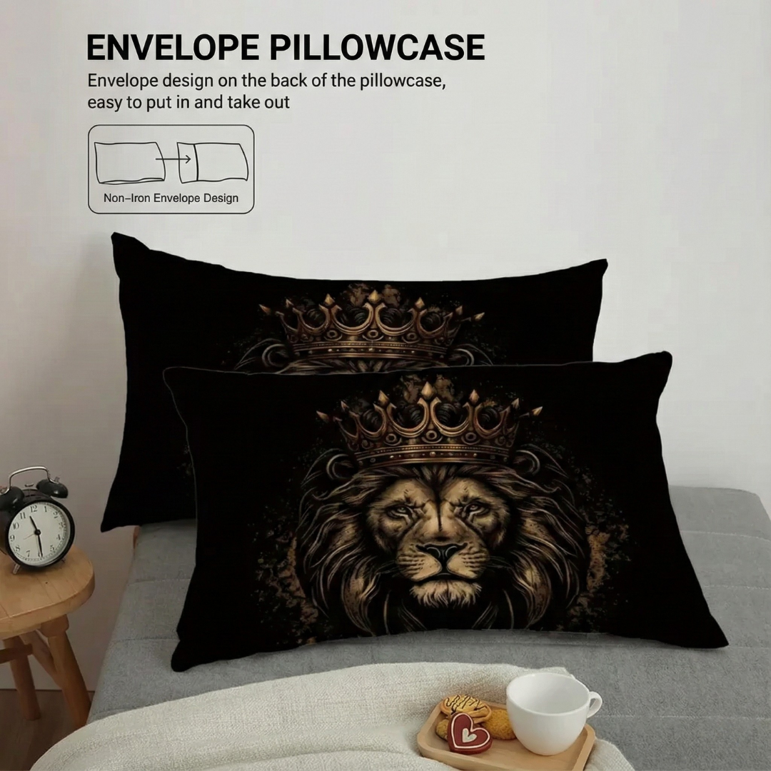 Dreamvera – Safari Lion Bedding Set, Duvet Cover & Pillowcases