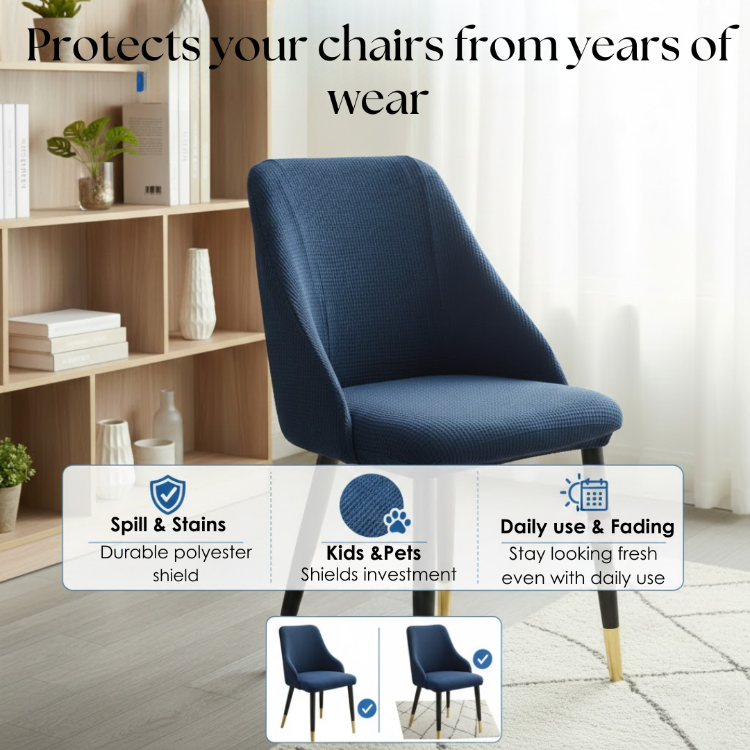Chairmella – Universal Stretch Chair Cover, Set of 2/4/6