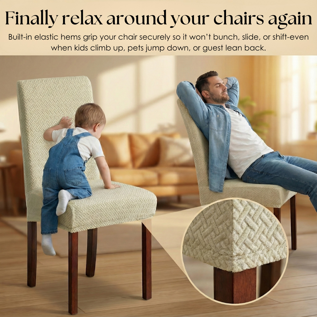 AquaVeil – Waterproof Stretch Chair Cover, Set of 2/4/6