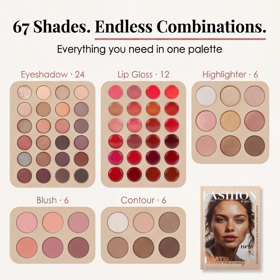 Lumara - 5-Page Makeup Book with 67 Professional Shades