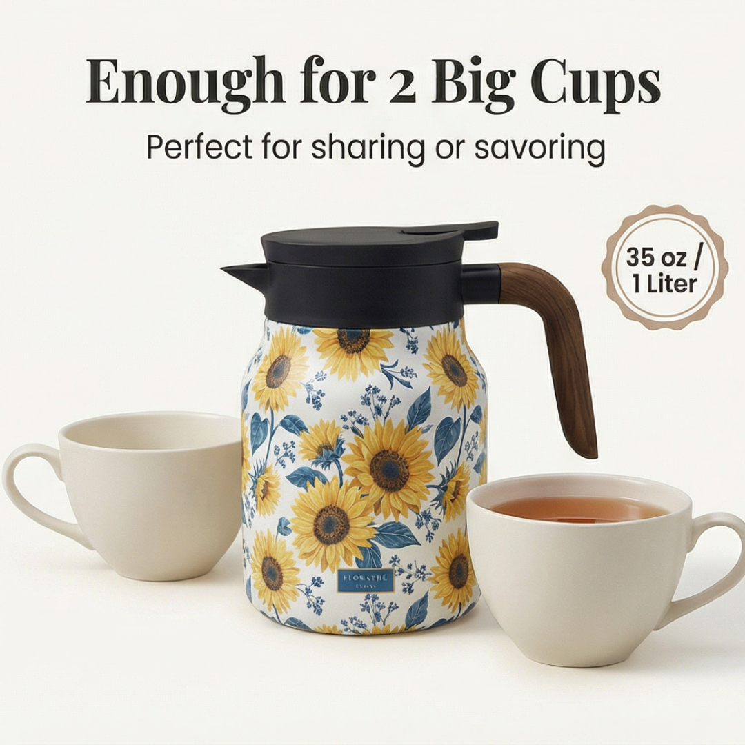 Florathé Insulated Floral Teapot with Built-In Infuser