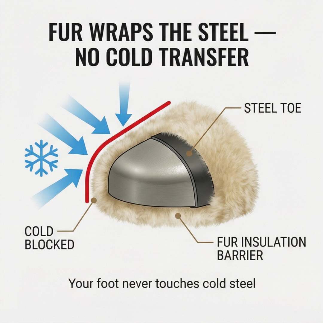 Ironwarm - Fur-Lined Steel Toe Work Boots