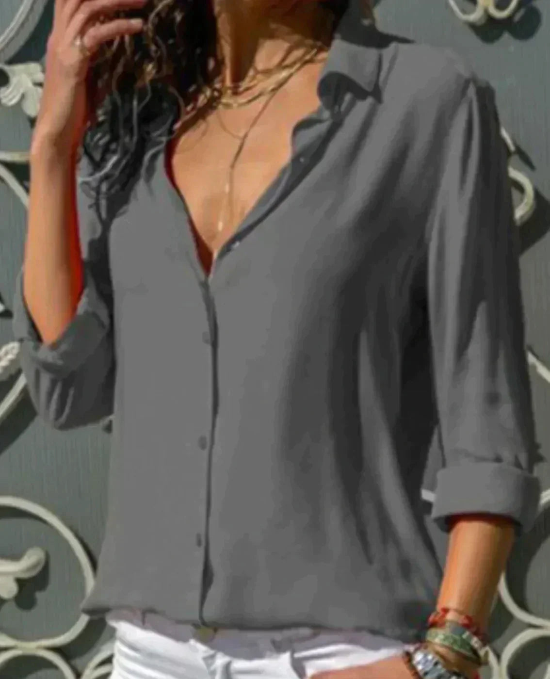 Classic Button-Up Top