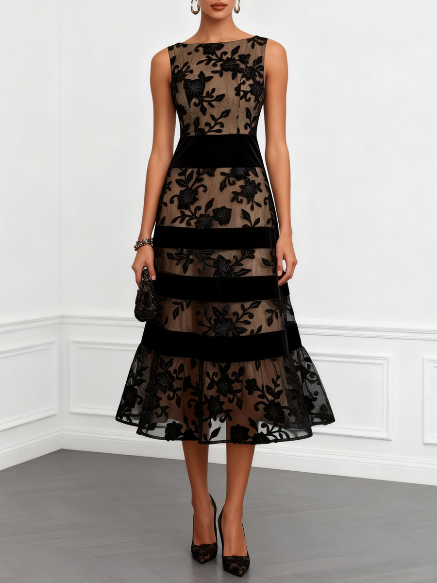 Brooke | Lace Midi Dress Slimming