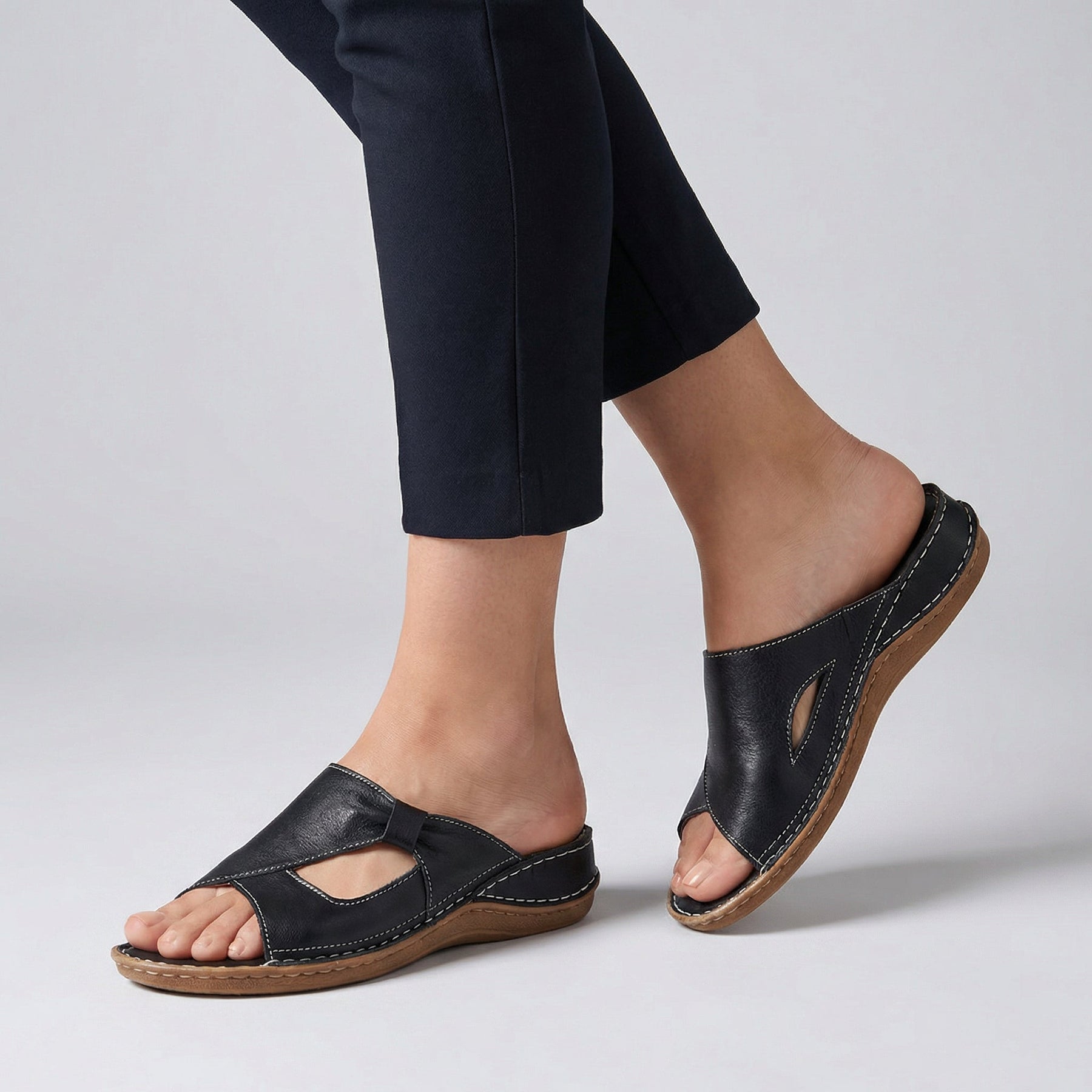 Nicole | Women’s Orthopedic Open-Toe Comfort Slide Sandals
