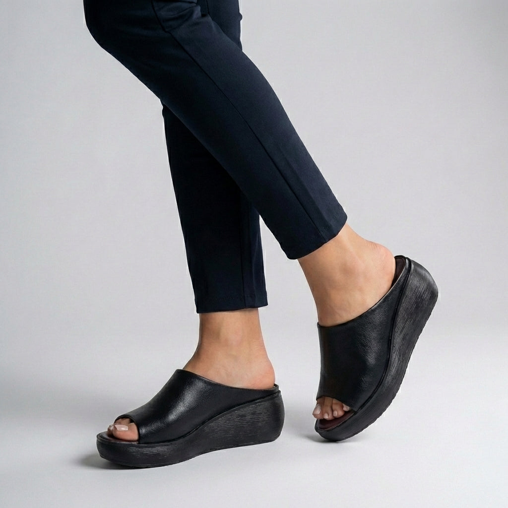 Kayla | Women’s Orthopedic Platform Slide Sandals with Open Toe
