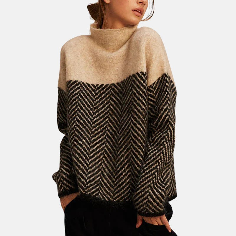 Eva™ | Herringbone Knitted Sweater