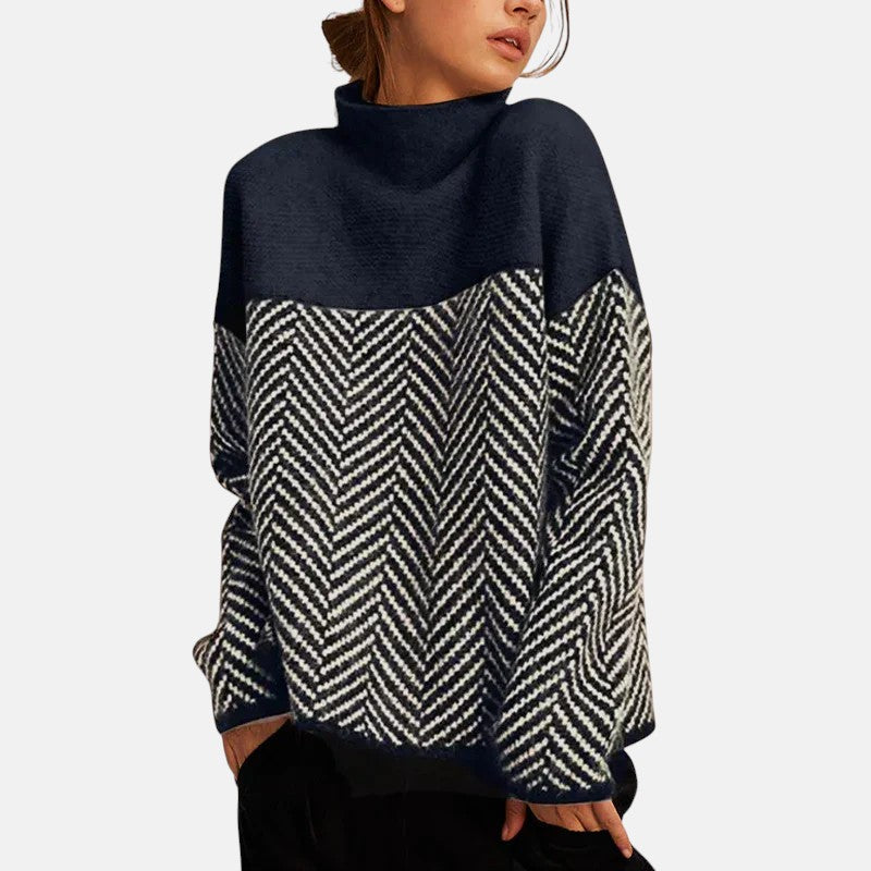Eva™ | Herringbone Knitted Sweater