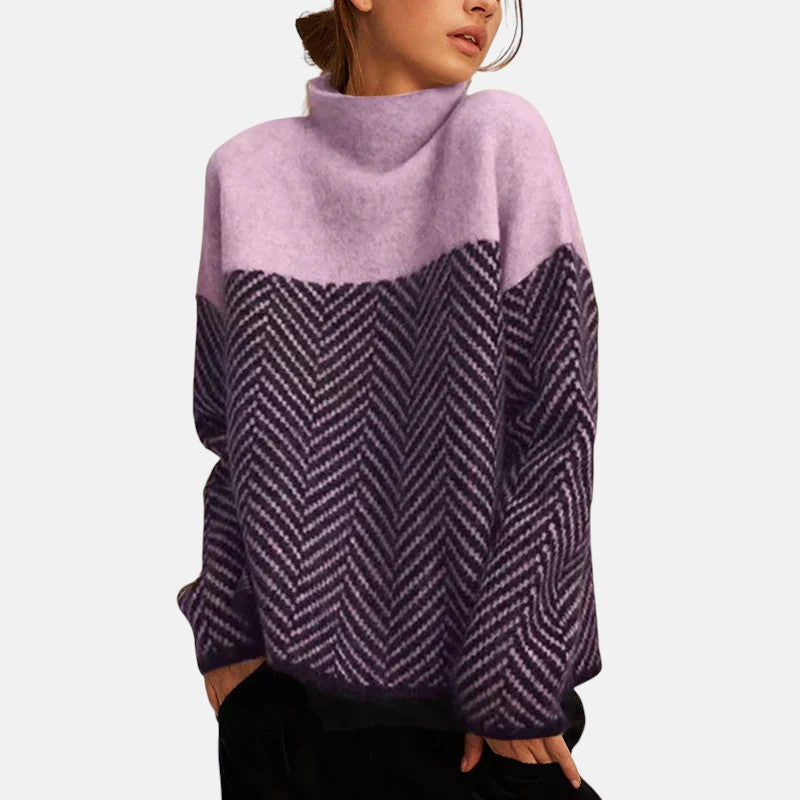 Eva™ | Herringbone Knitted Sweater