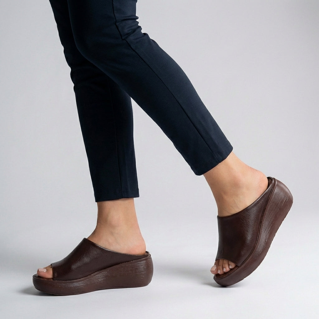 Kayla | Women’s Orthopedic Platform Slide Sandals with Open Toe