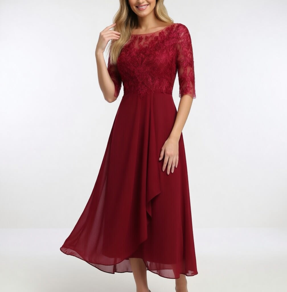 Midi lace dress - Timeless elegance for women