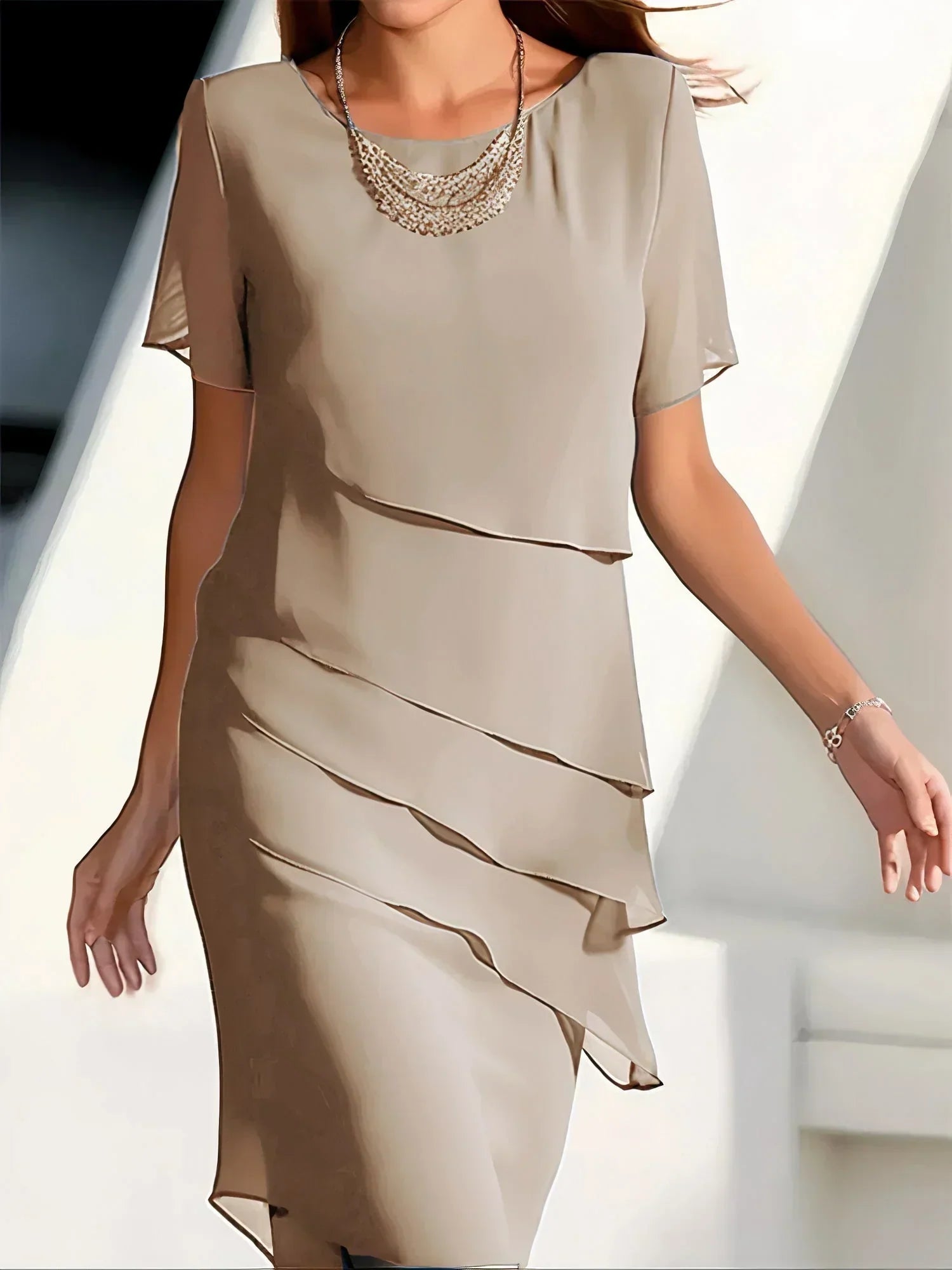 Sybil | Midi Dress with Short Sleeves