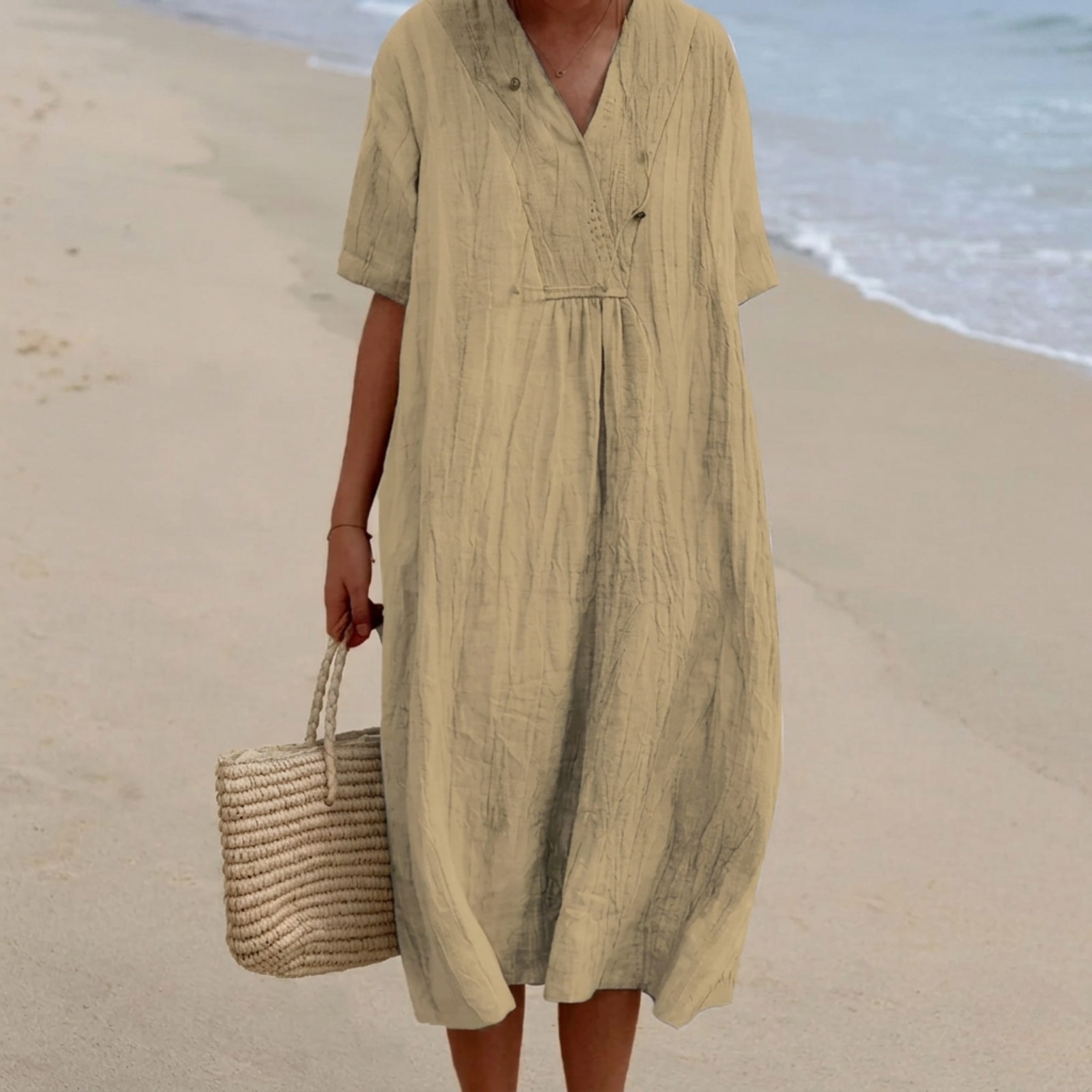 Silvana™ | Relaxed Textured Maxi Dress.