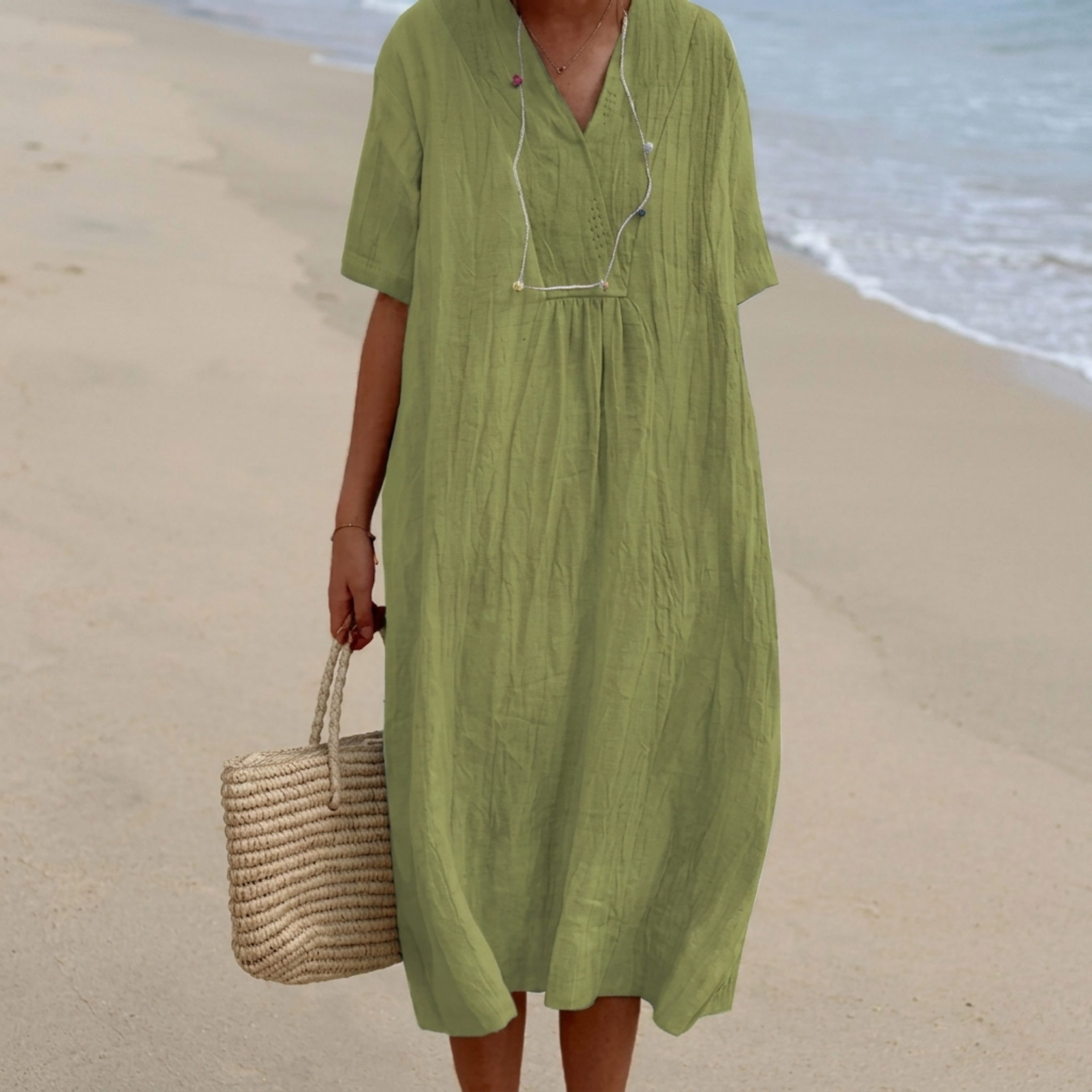 Silvana™ | Relaxed Textured Maxi Dress.
