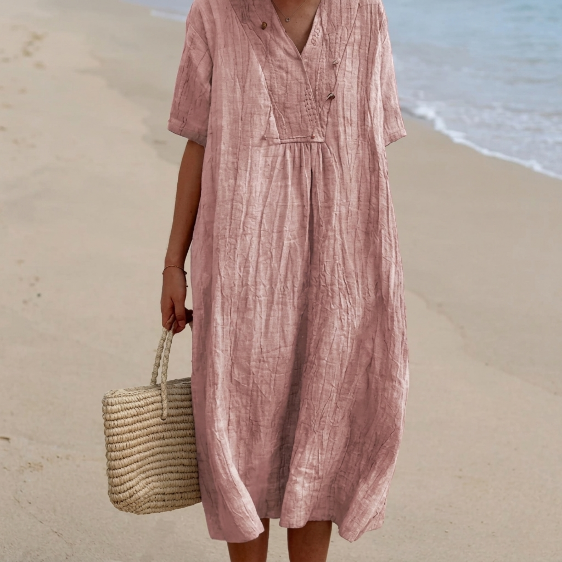 Silvana™ | Relaxed Textured Maxi Dress.