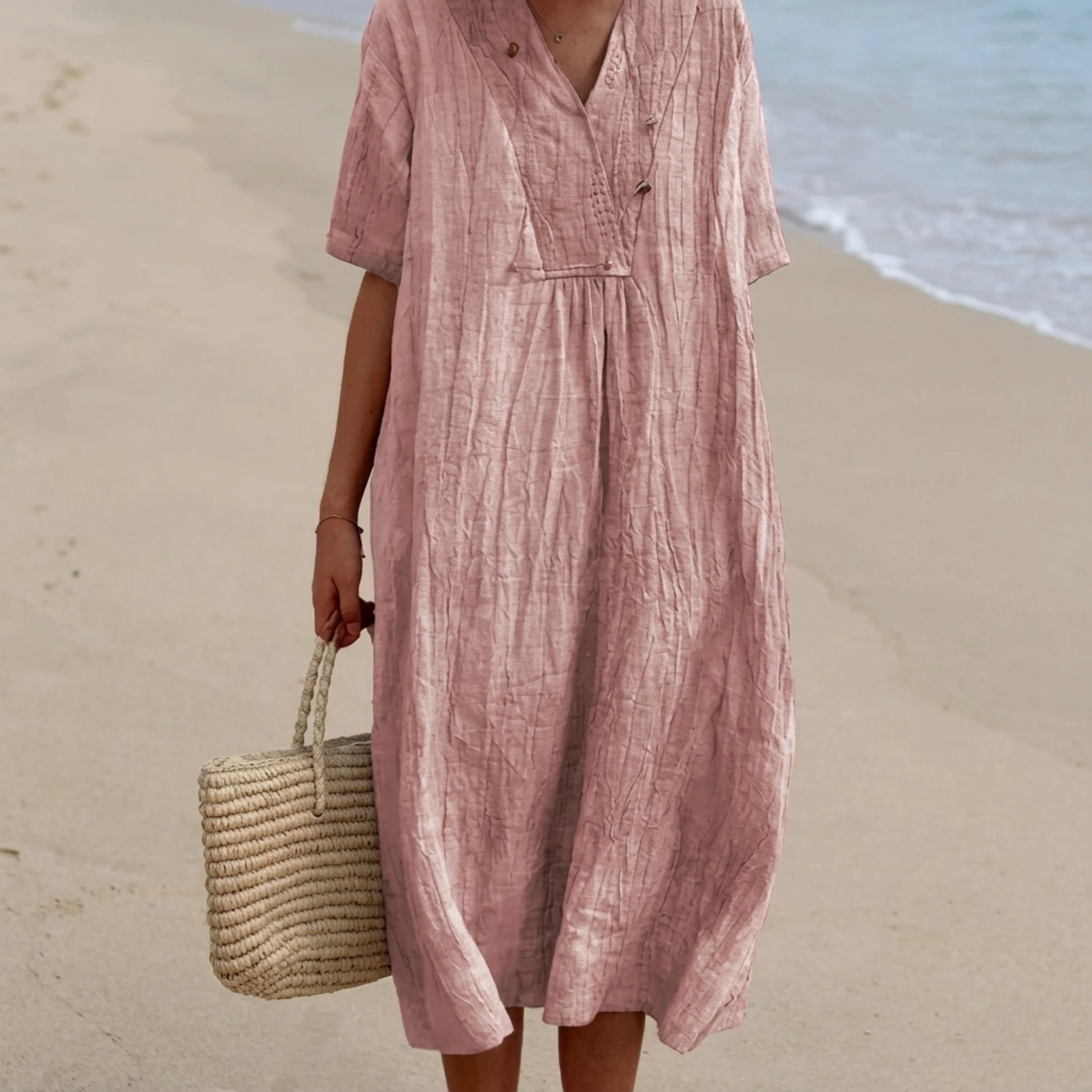 Silvana™ | Relaxed Textured Maxi Dress.