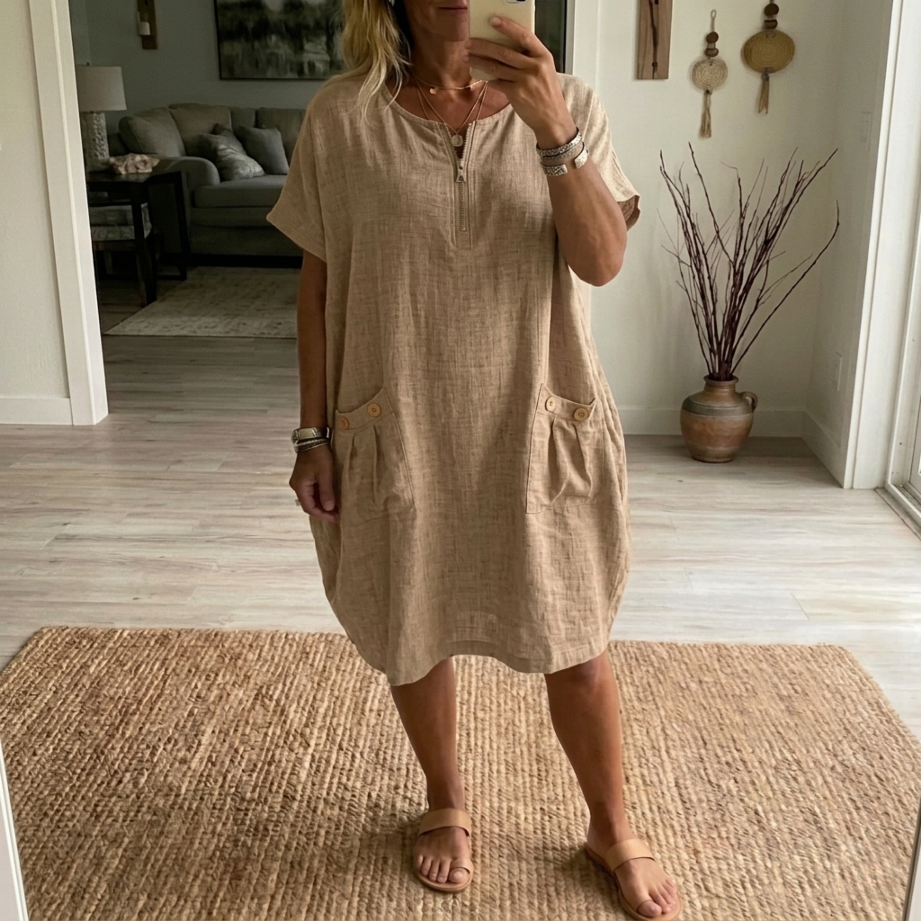 Pascale™ | Zip-Front Maxi Dress.