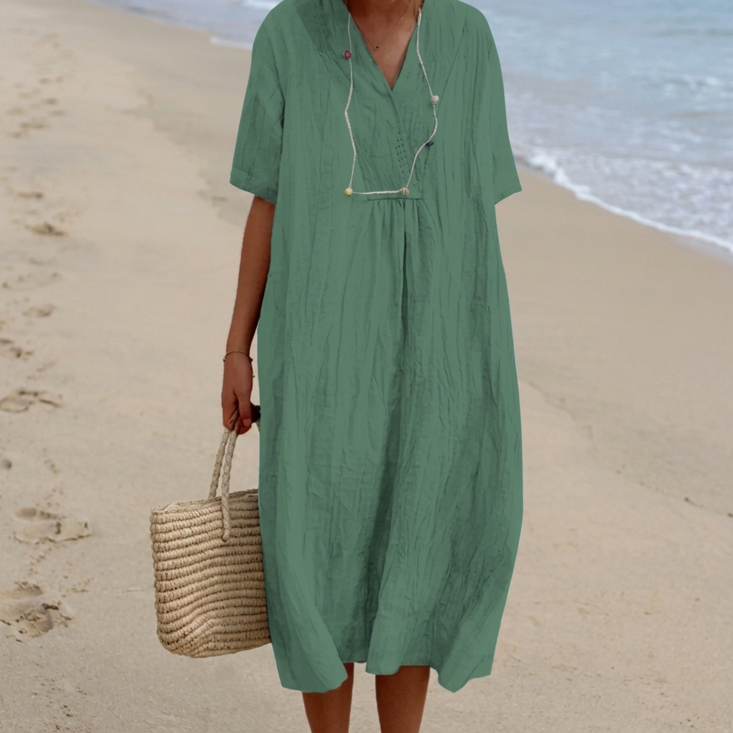 Silvana™ | Relaxed Textured Maxi Dress.