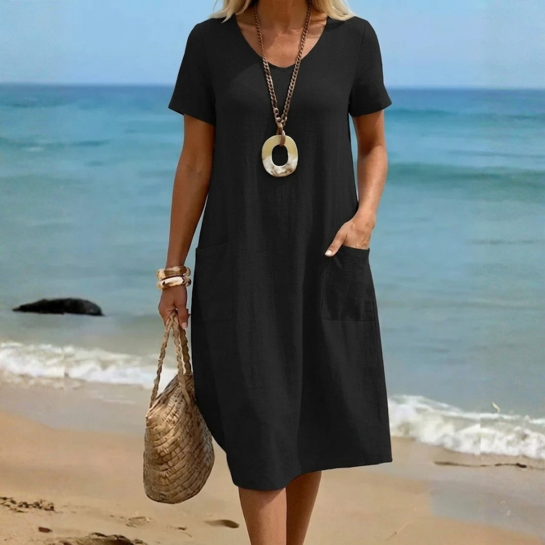 Oriane™ | Fluid Casual Maxi Dress.