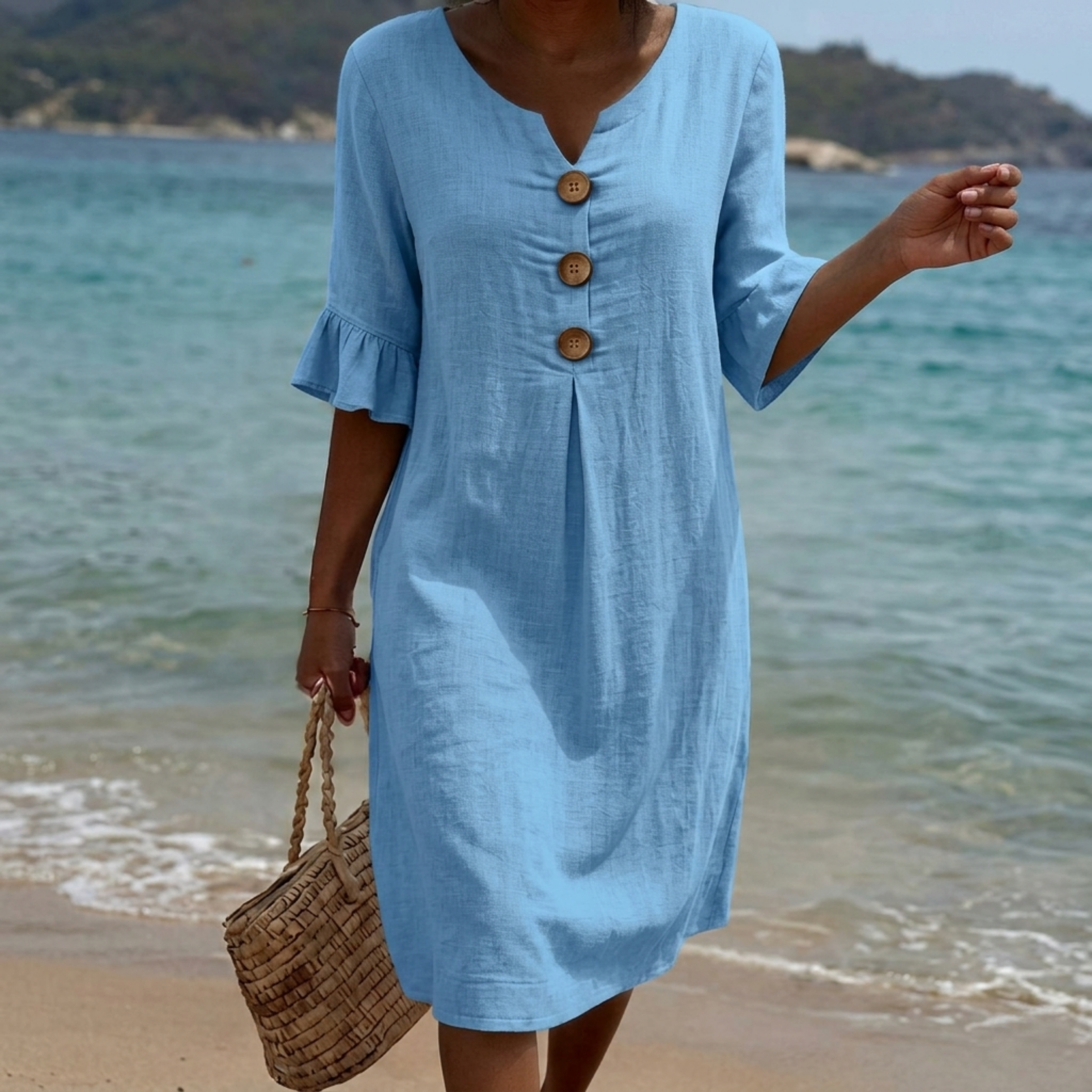 Radmila™ | Textured Long Sleeve Dress.