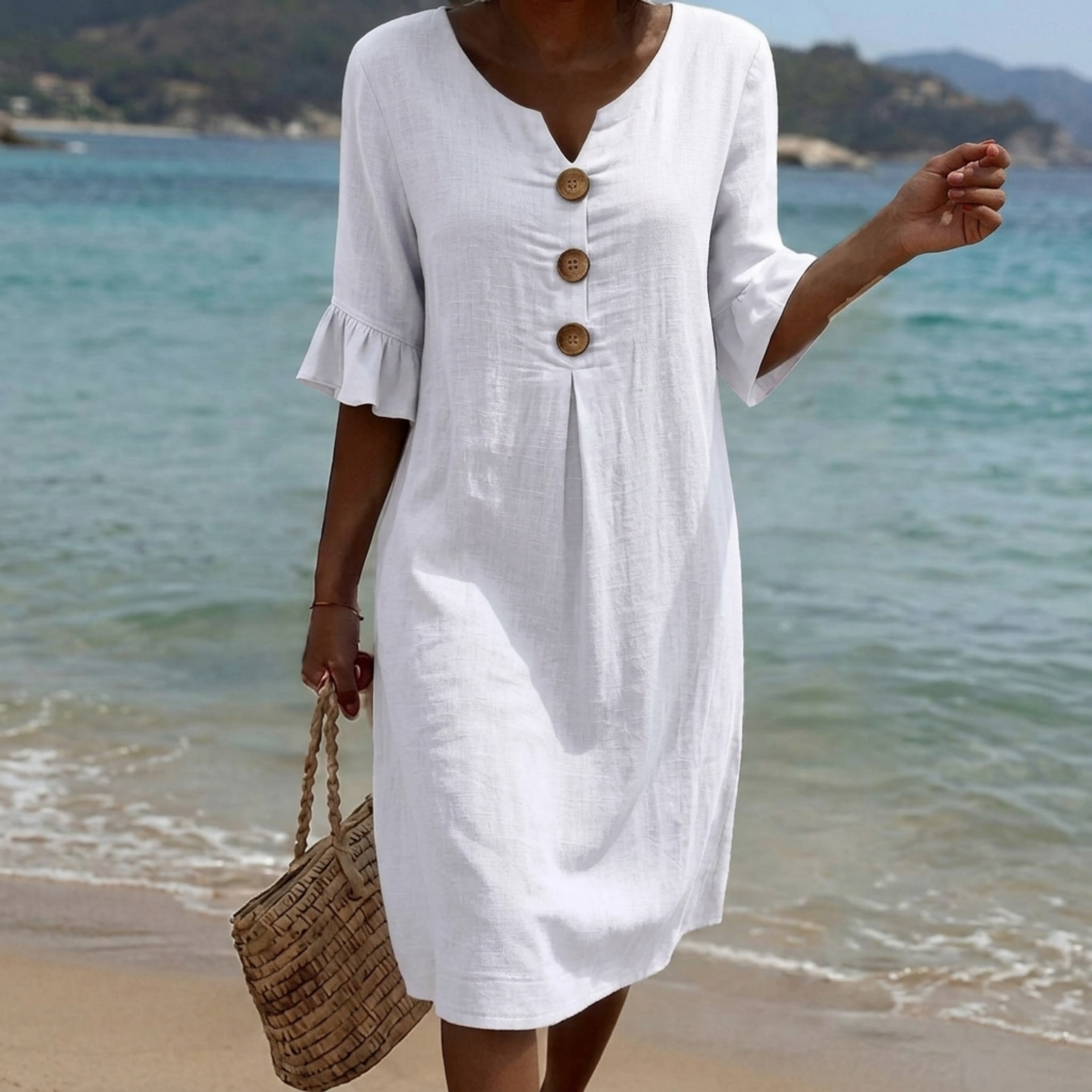 Radmila™ | Textured Long Sleeve Dress.