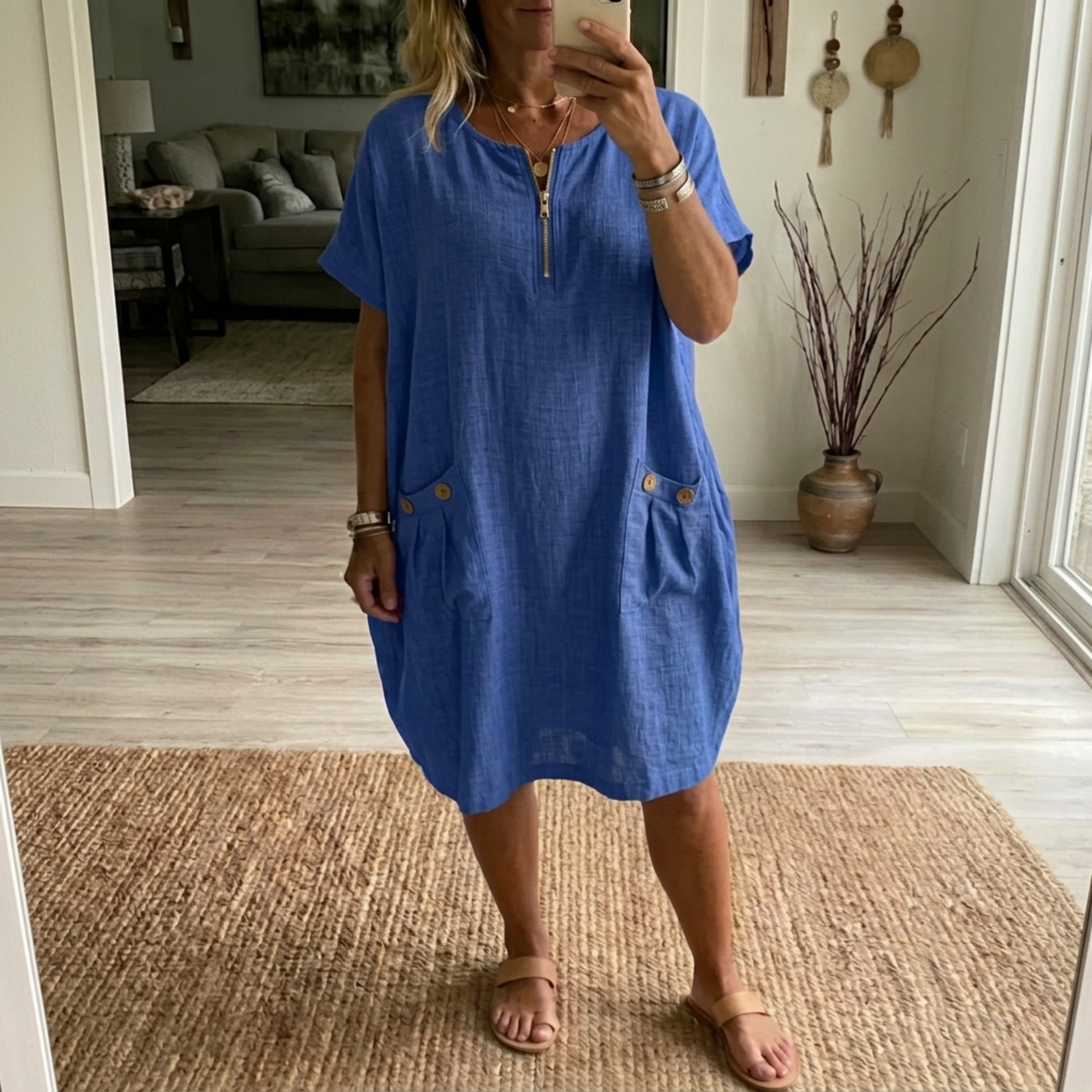 Pascale™ | Zip-Front Maxi Dress.