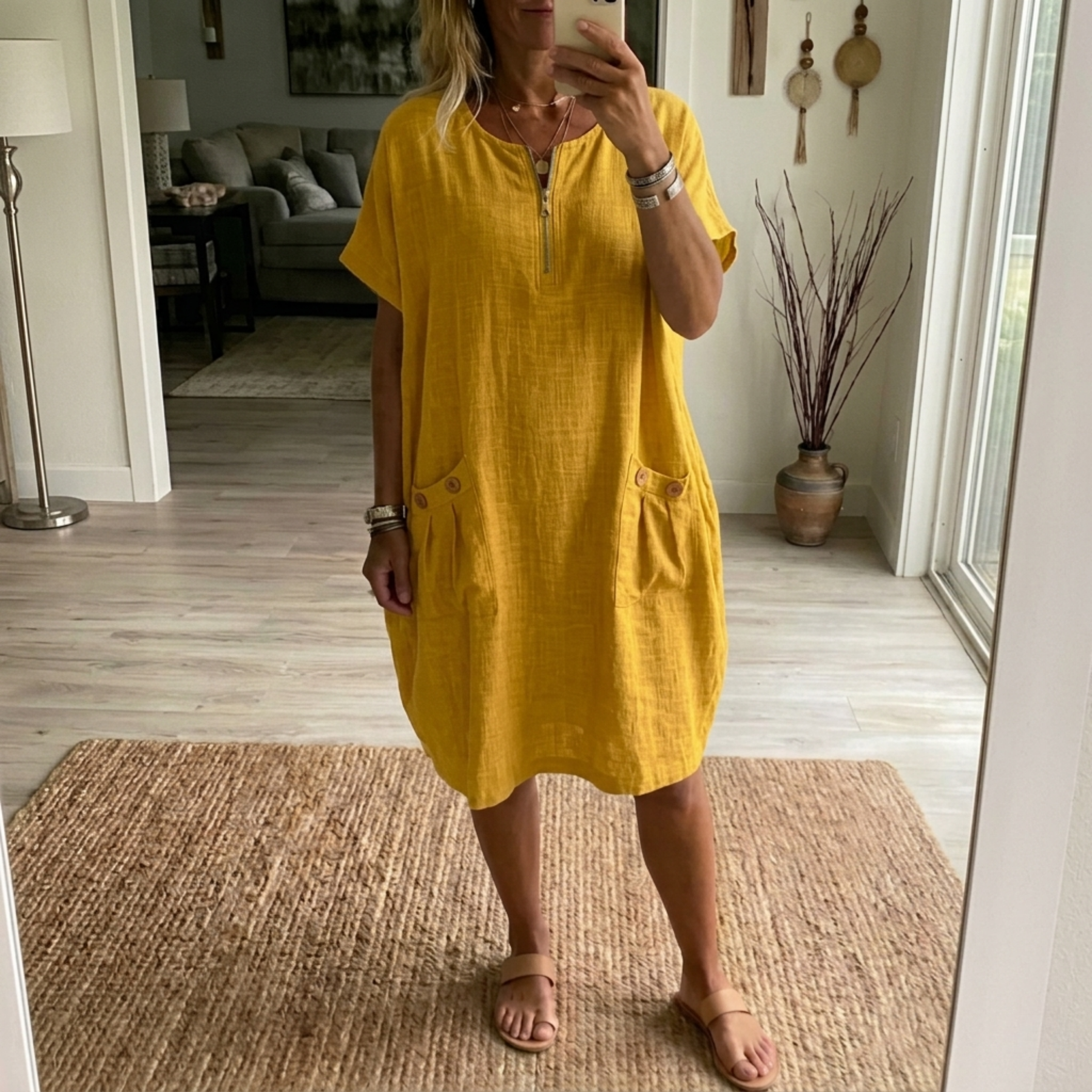 Pascale™ | Zip-Front Maxi Dress.