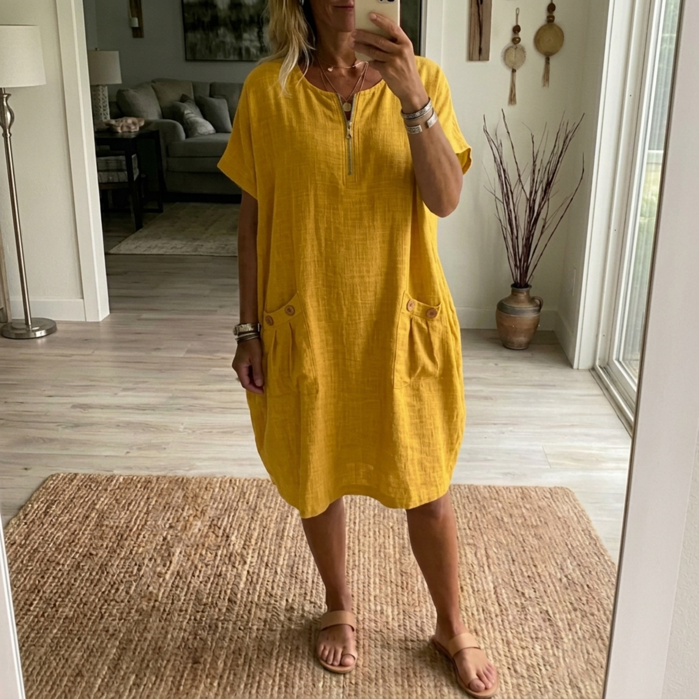 Pascale™ | Zip-Front Maxi Dress.
