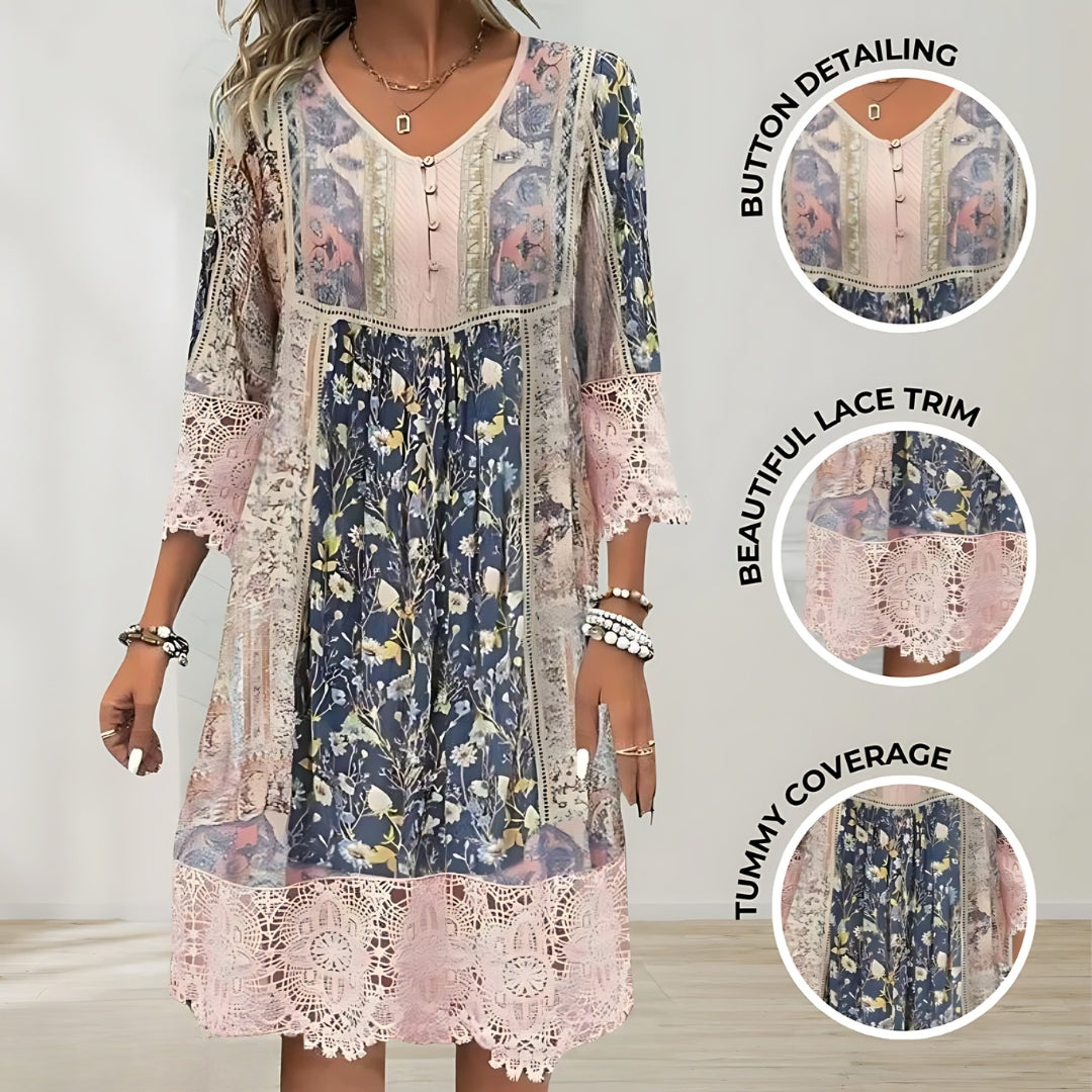 Eliza | Patchwork Lace Detail Dress