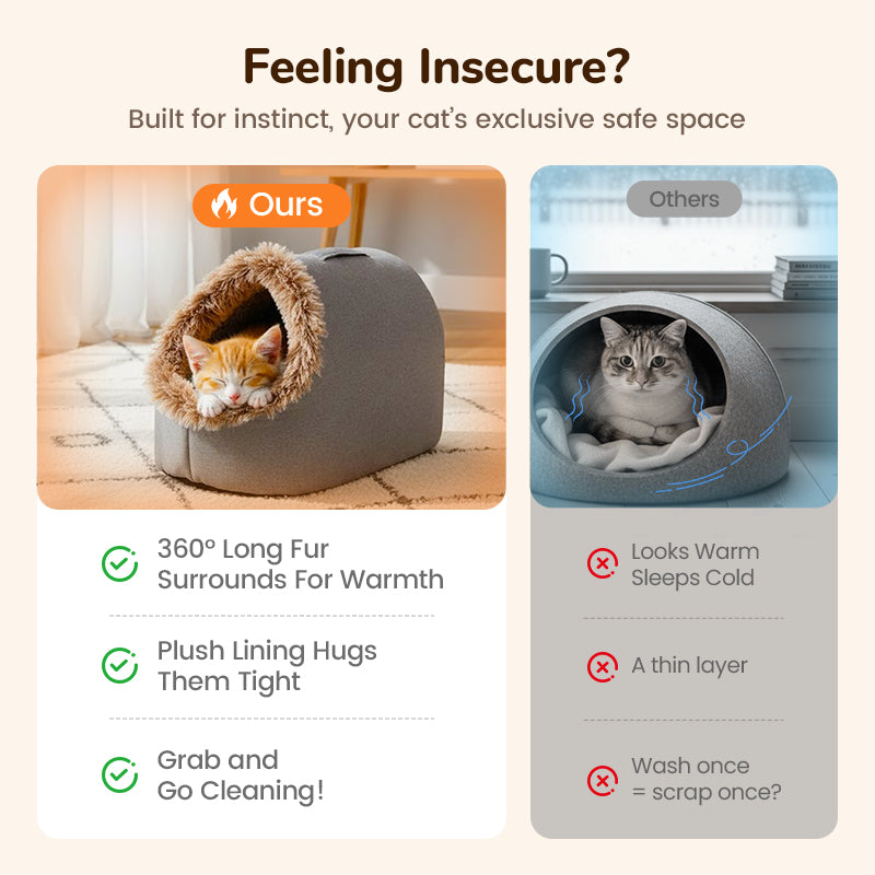 Cavina – Insulated Cave Bed for Small Pets