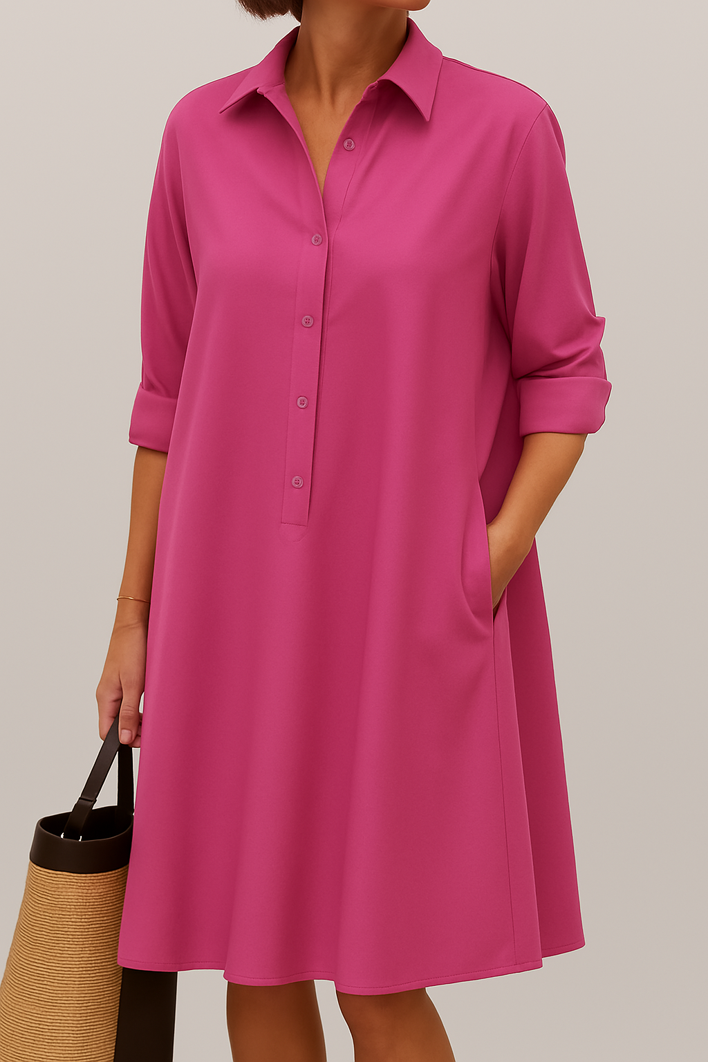 Elodie | Button Down Shirt Dress