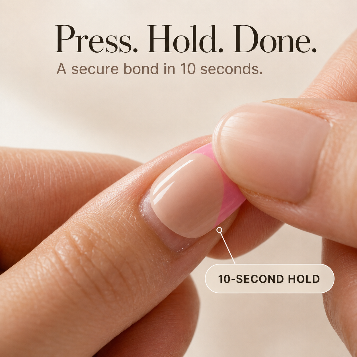 Frenchpop – Short Square Color French Tip Press-On Nails