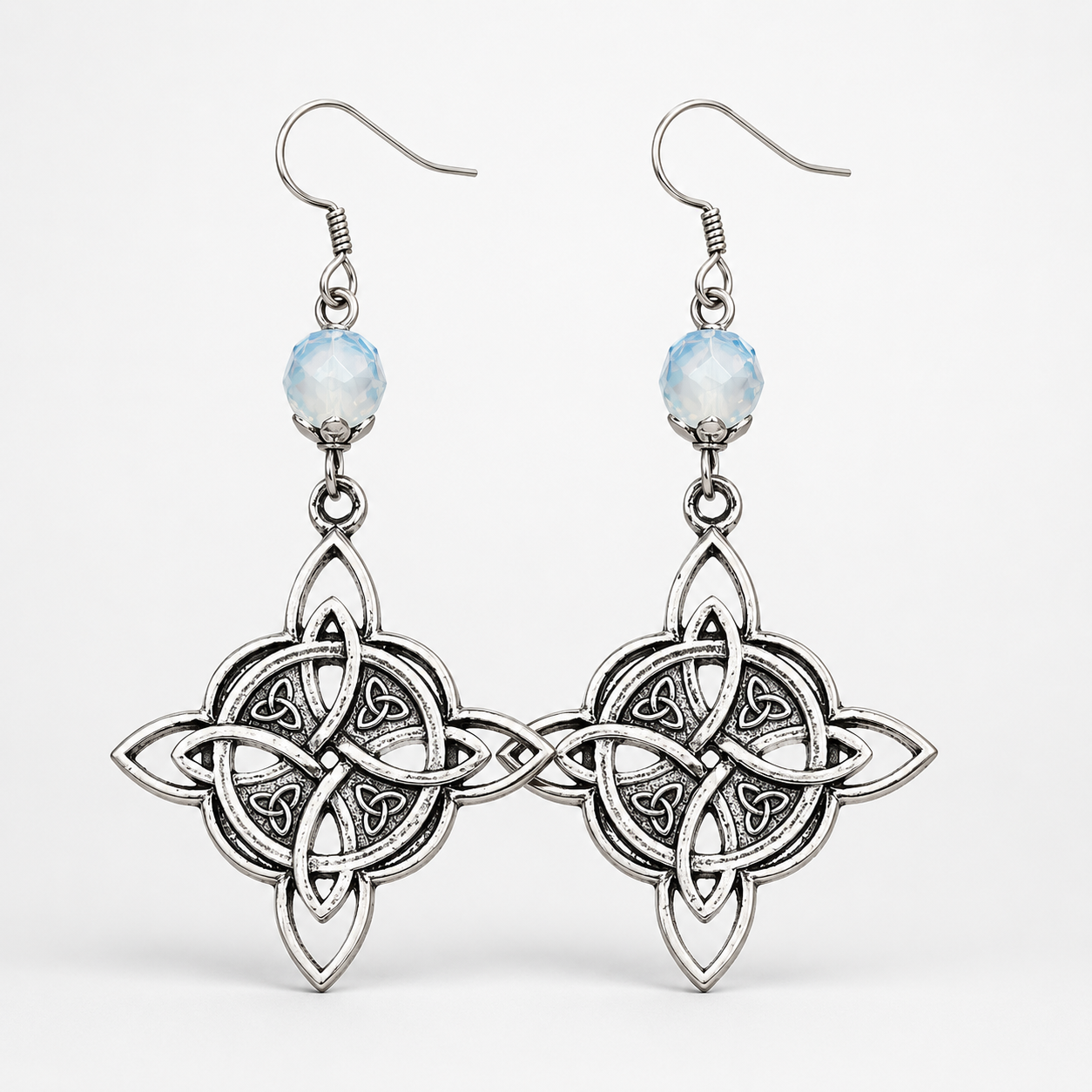 Lunavia – Celtic Knot Beaded Drop Earrings