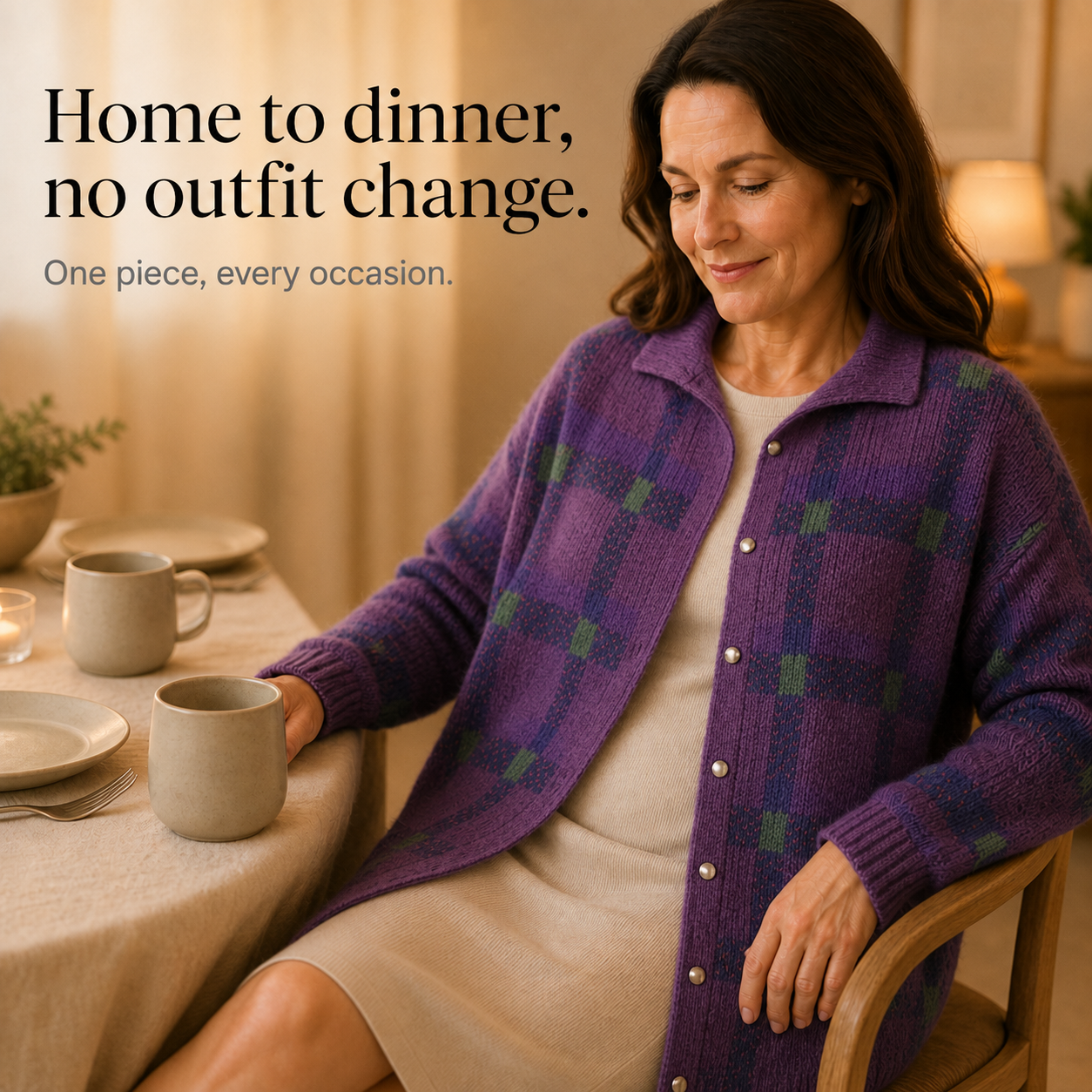 Collarhold – Oversized Cardigan With A Collar That Holds Its Shape