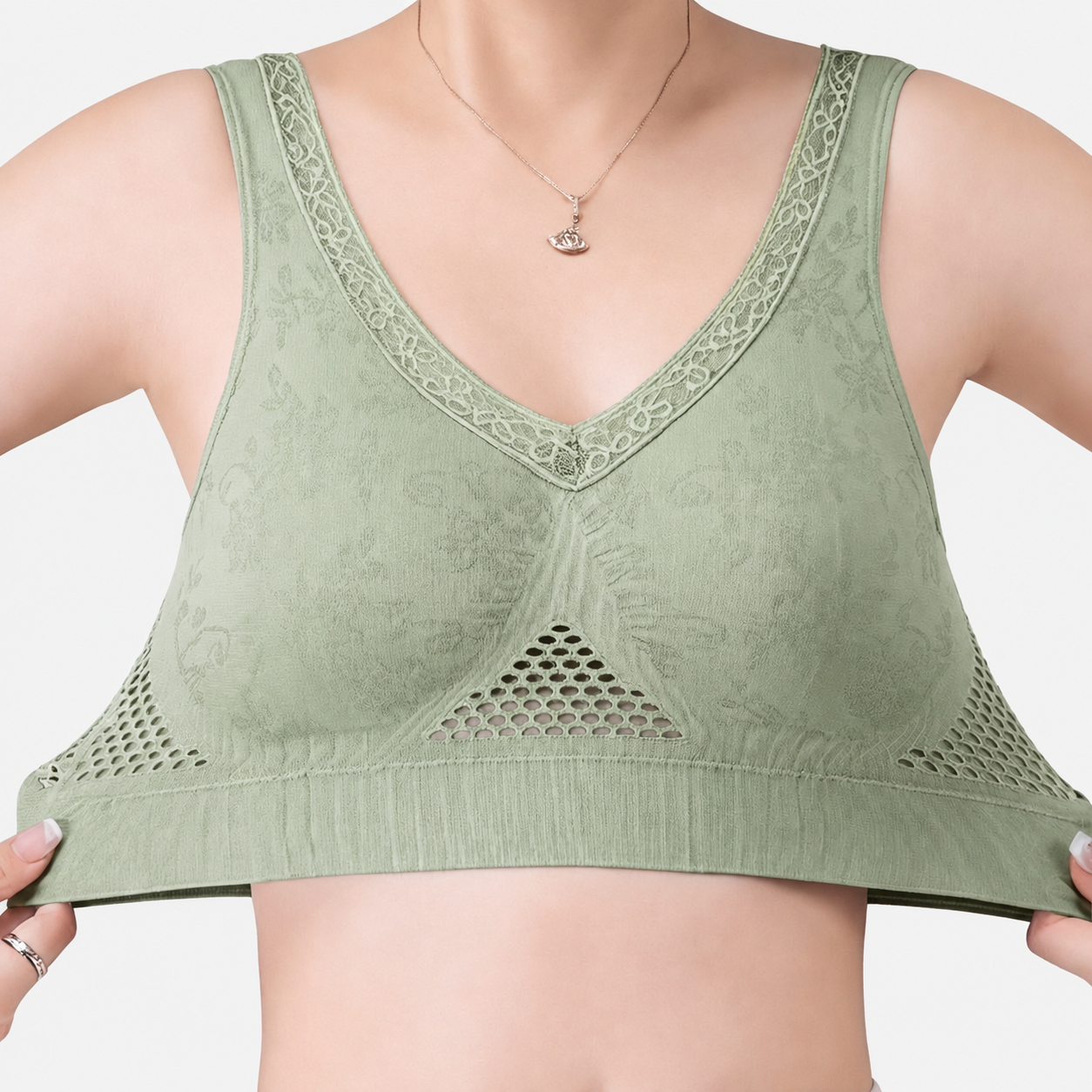 Aireya – Women's Wireless Cotton Comfort Bra with Breathable Mesh