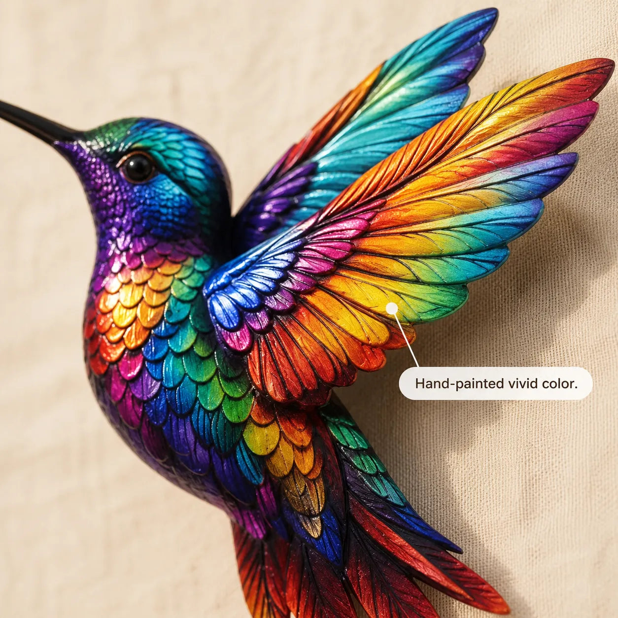 Birdsong – Rainbow Hummingbird Wind Chime for Garden, Patio & Porch