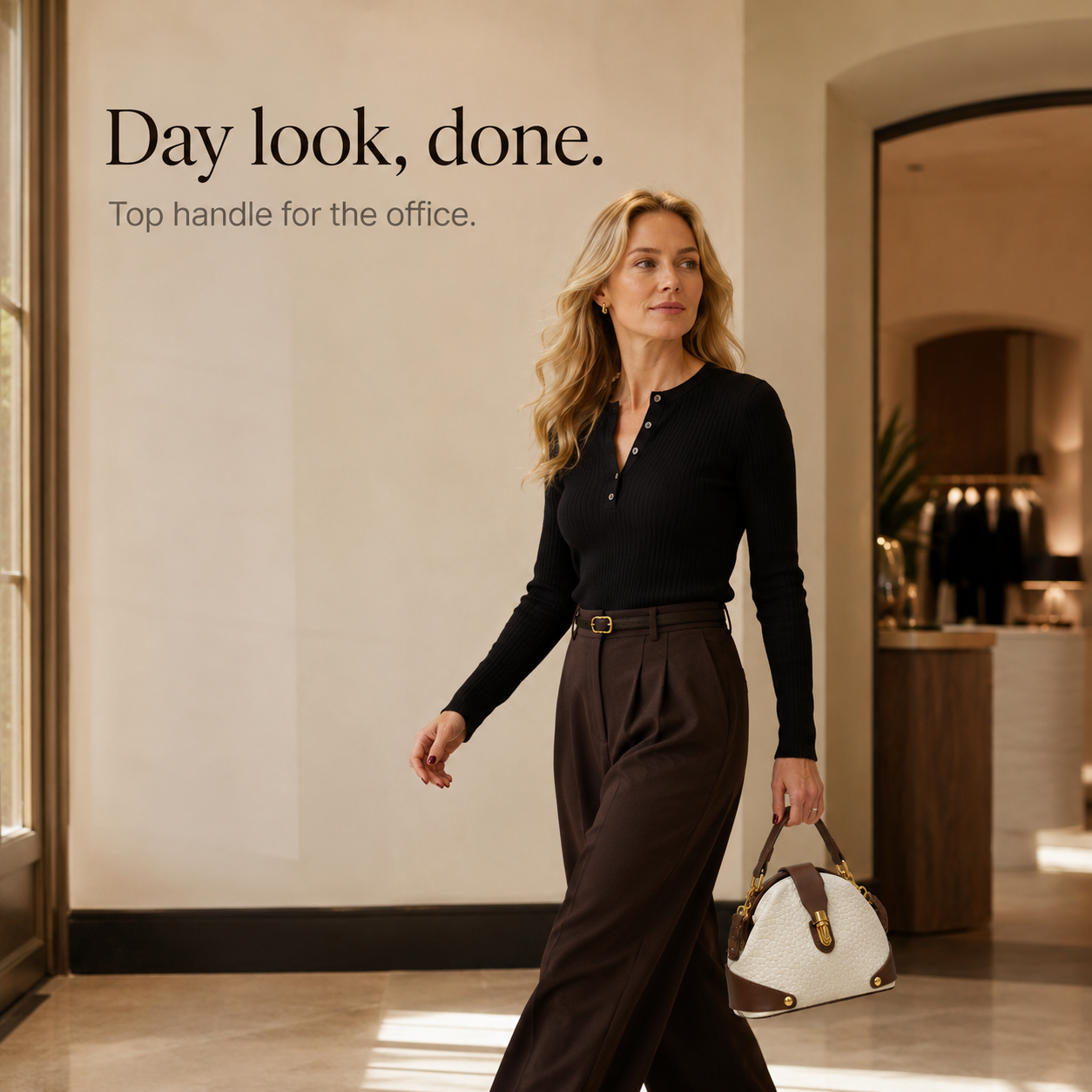 Cola – Two-Tone Leather Handbag for Day to Night