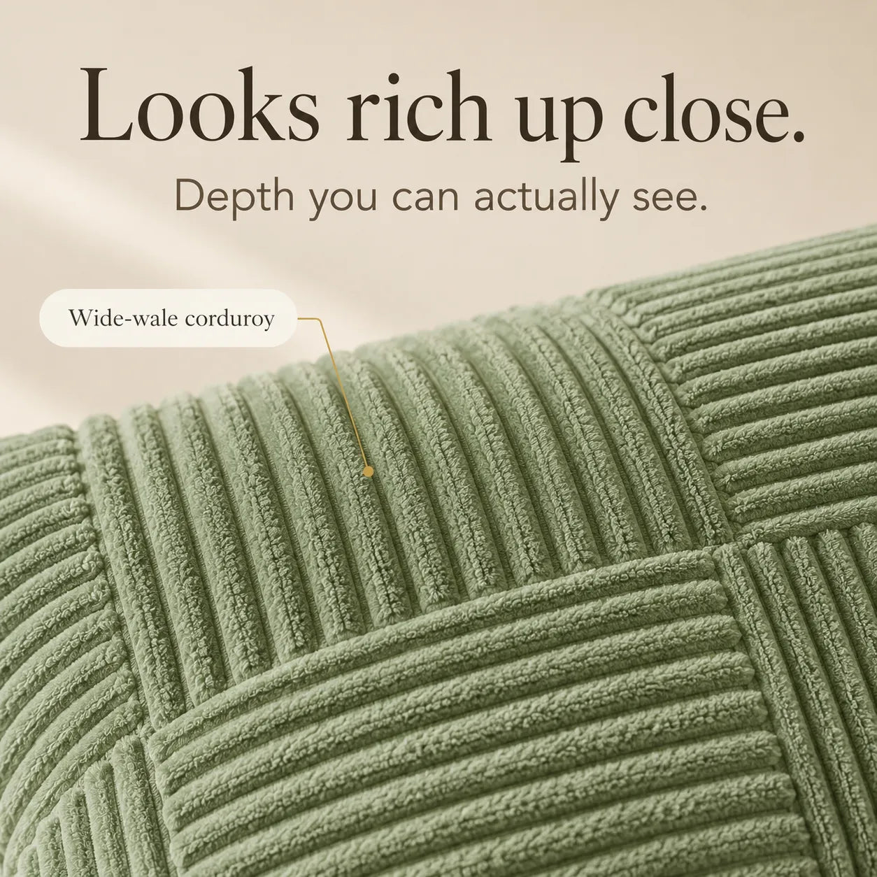 Corvella – Corduroy Cushion Cover That Matches The Photo