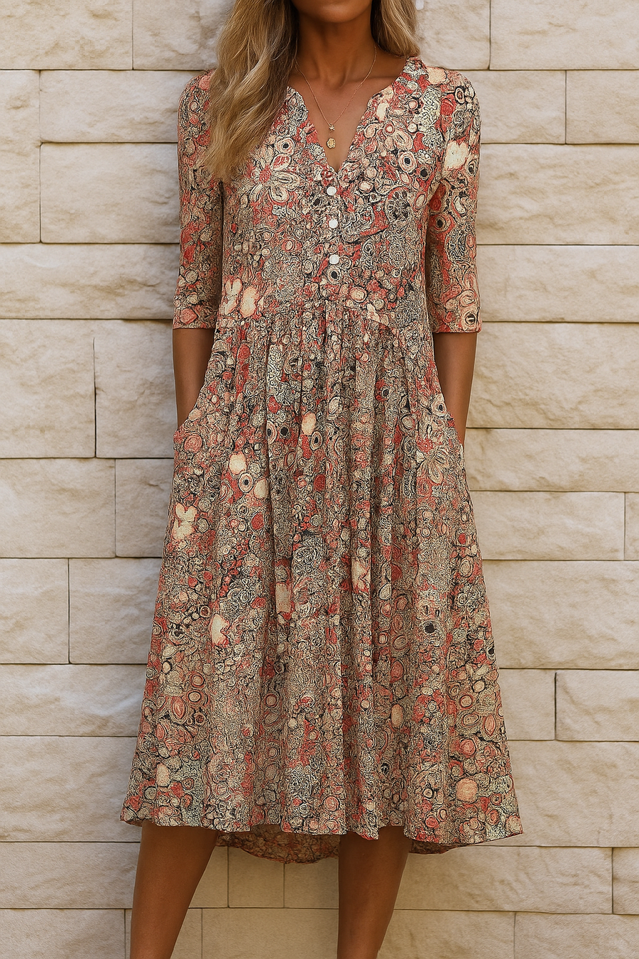 OLIVIA | ELEGANT DRESS WITH V-NECK