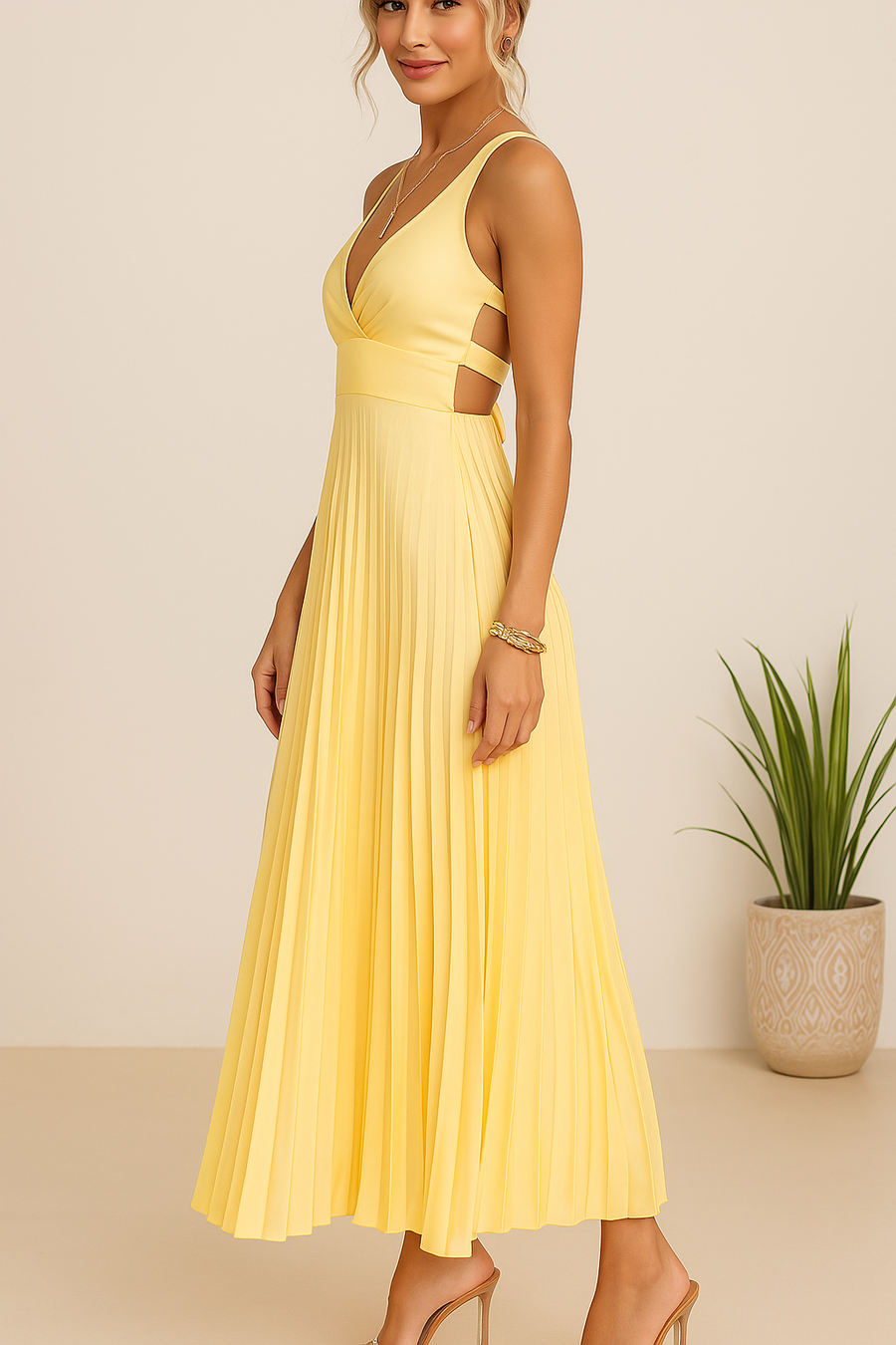 Oria- Elegant Pleated Dress