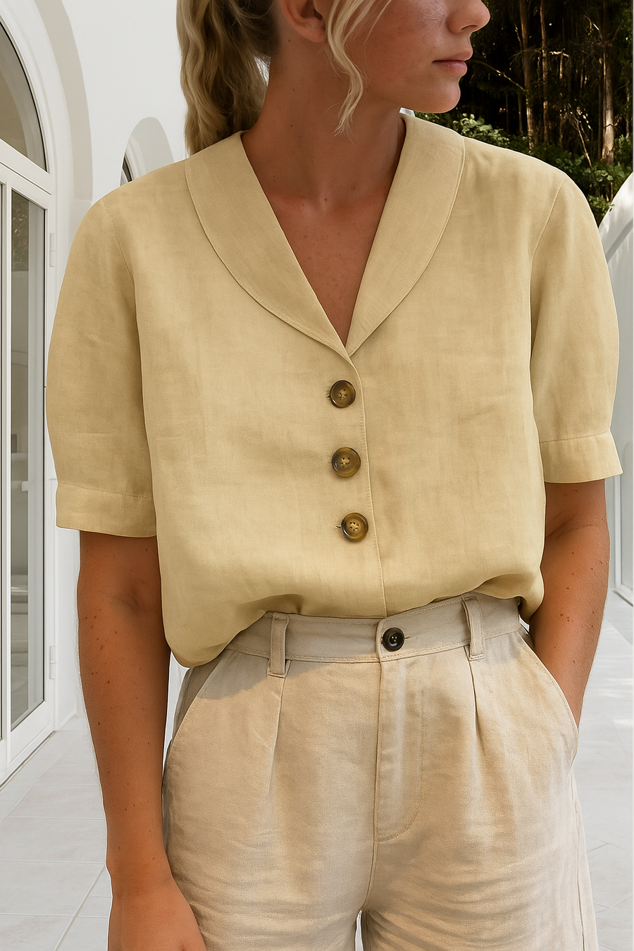CATHY – CLASSIC BUTTON BLOUSE