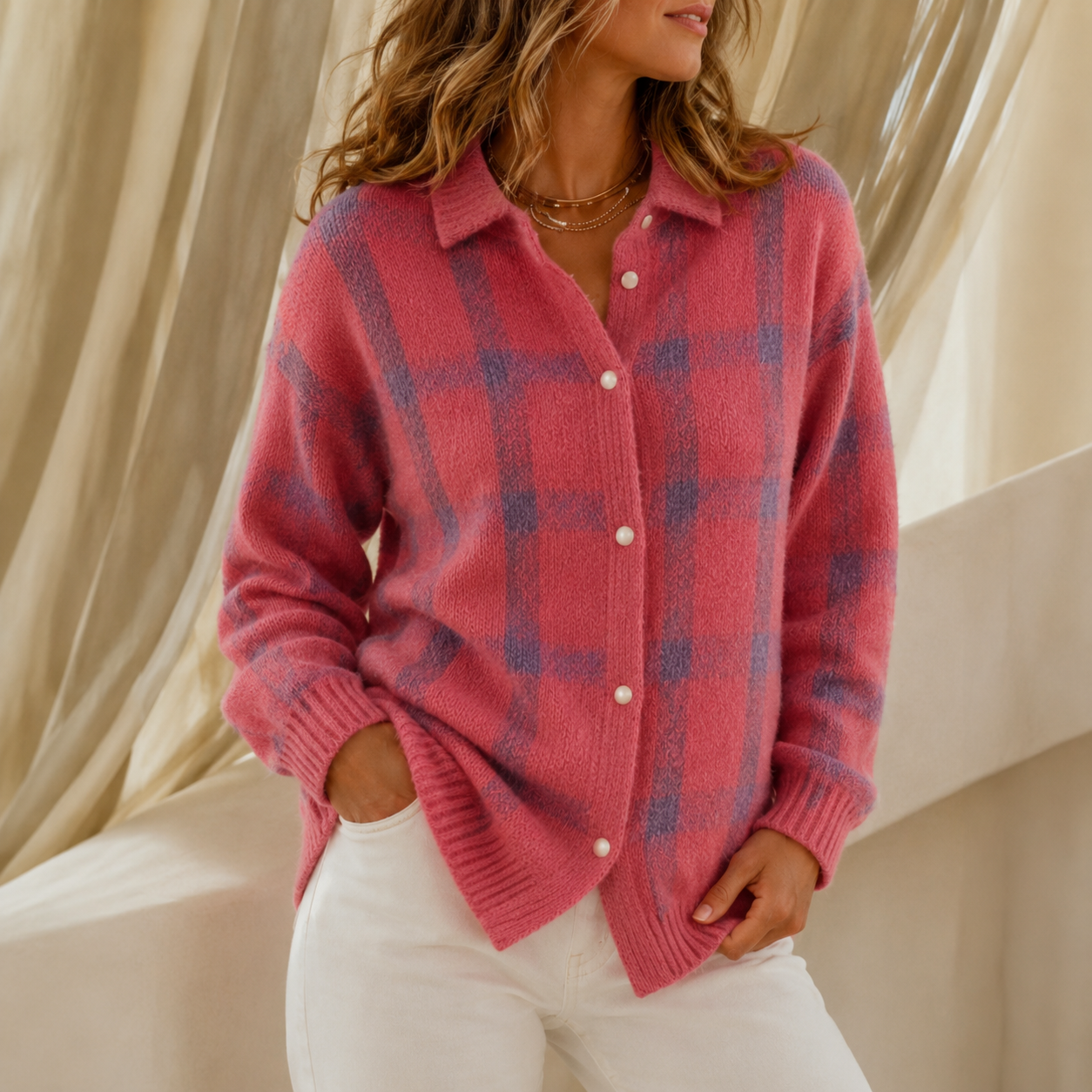 Collarhold – Oversized Cardigan With A Collar That Holds Its Shape