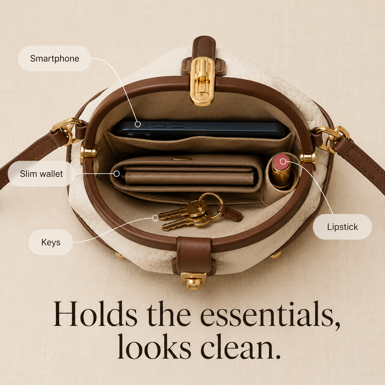 Cola – Two-Tone Leather Handbag for Day to Night